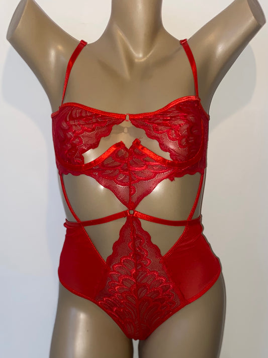 BDSM Bodysuit - Red